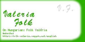 valeria folk business card